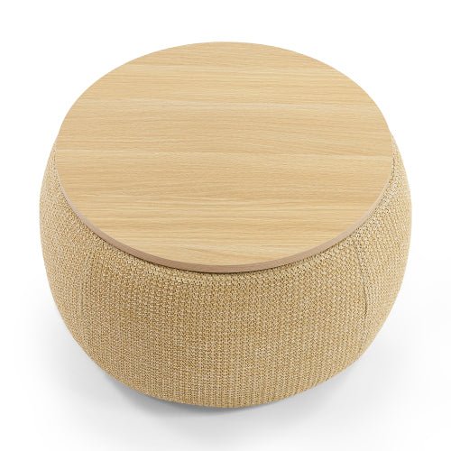 Bellemave® 2 in 1 Modern Round Storage Ottoman - Bellemave