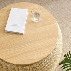 Bellemave® 2 in 1 Modern Round Storage Ottoman - Bellemave
