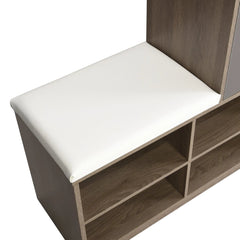 Bellemave® 2 - in - 1 Multi - functional Shoe Rack with Padded Seat and Adjustable Shelves - Bellemave
