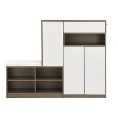 Bellemave® 2 - in - 1 Multi - functional Shoe Rack with Padded Seat and Adjustable Shelves - Bellemave