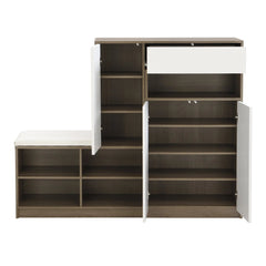 Bellemave® 2 - in - 1 Multi - functional Shoe Rack with Padded Seat and Adjustable Shelves - Bellemave