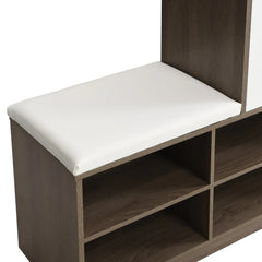 Bellemave® 2 - in - 1 Multi - functional Shoe Rack with Padded Seat and Adjustable Shelves - Bellemave