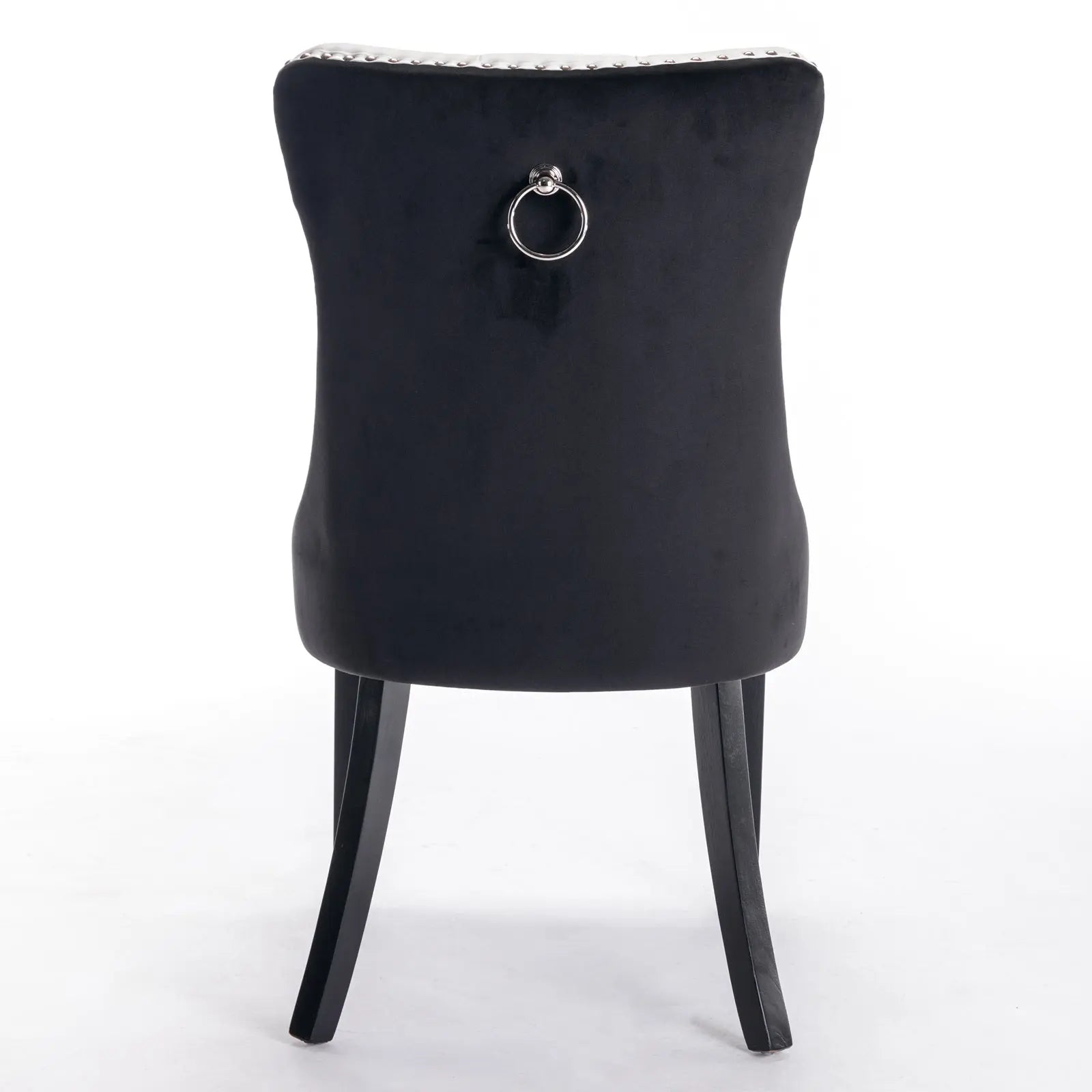 Bellemave® 2 - Pcs Set Modern High - end Tufted Solid Wood Contemporary PU and Velvet Upholstered Dining Chair with Wood Legs Nailhead Trim - Bellemave
