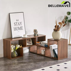 Bellemave® 2 Pieces Cube TV Stand,Free Combination Gaming Entertainment Center Media Stand,Open Storage Bookcase Shelf for Living Room,2 Shelf Bookcase L-Shaped TV Console Stand - Bellemave