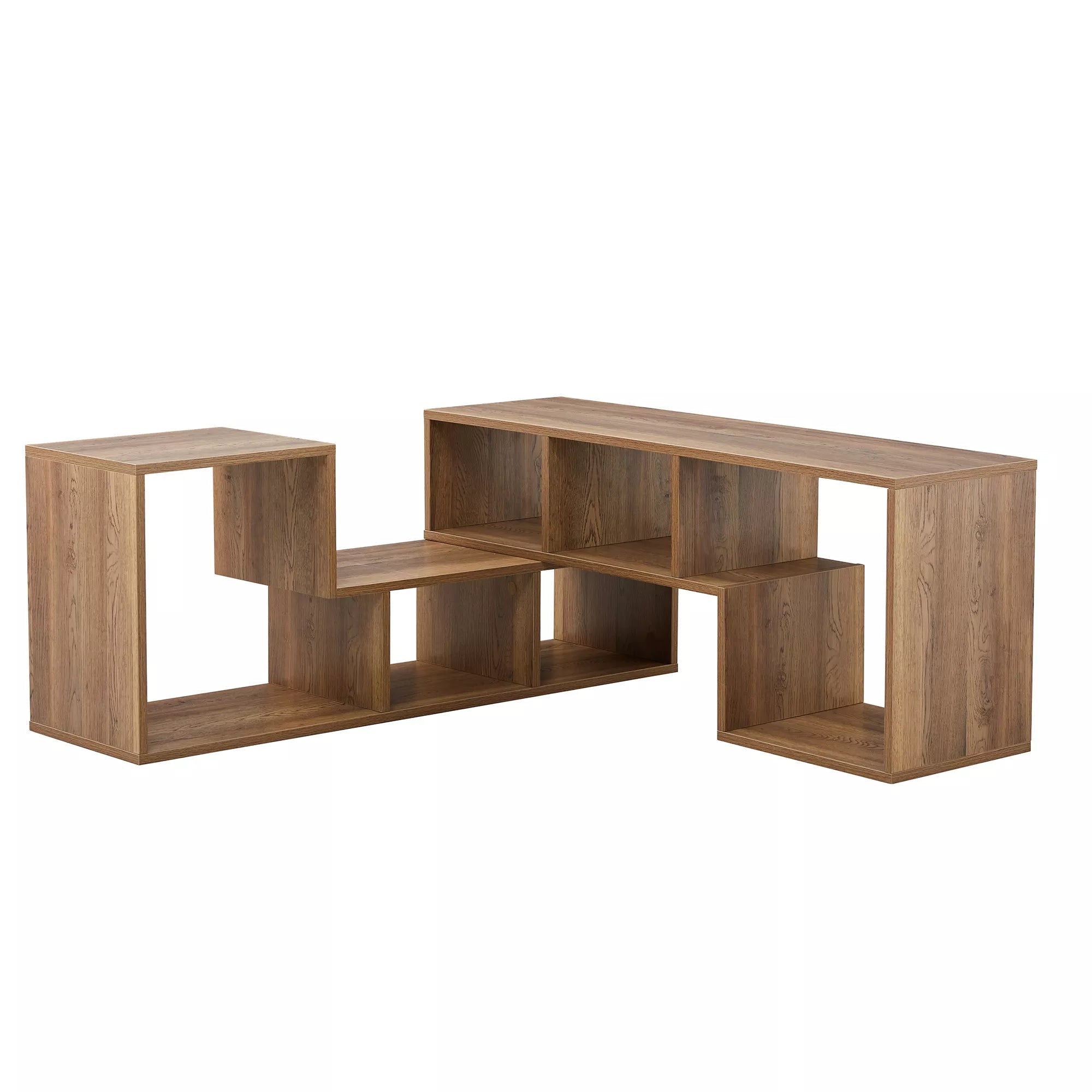 Bellemave® 2 Pieces Cube TV Stand,Free Combination Gaming Entertainment Center Media Stand,Open Storage Bookcase Shelf for Living Room,2 Shelf Bookcase L-Shaped TV Console Stand - Bellemave