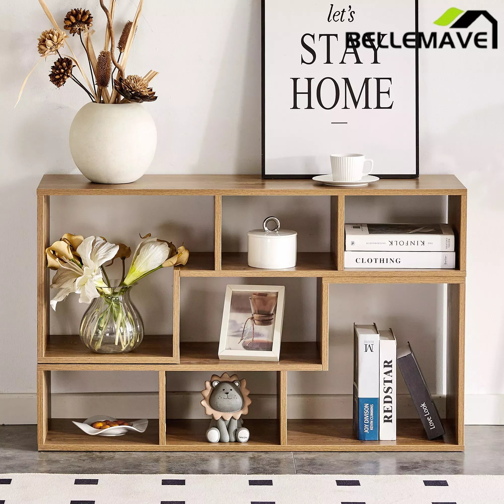 Bellemave® 2 Pieces Cube TV Stand,Free Combination Gaming Entertainment Center Media Stand,Open Storage Bookcase Shelf for Living Room,2 Shelf Bookcase L-Shaped TV Console Stand - Bellemave