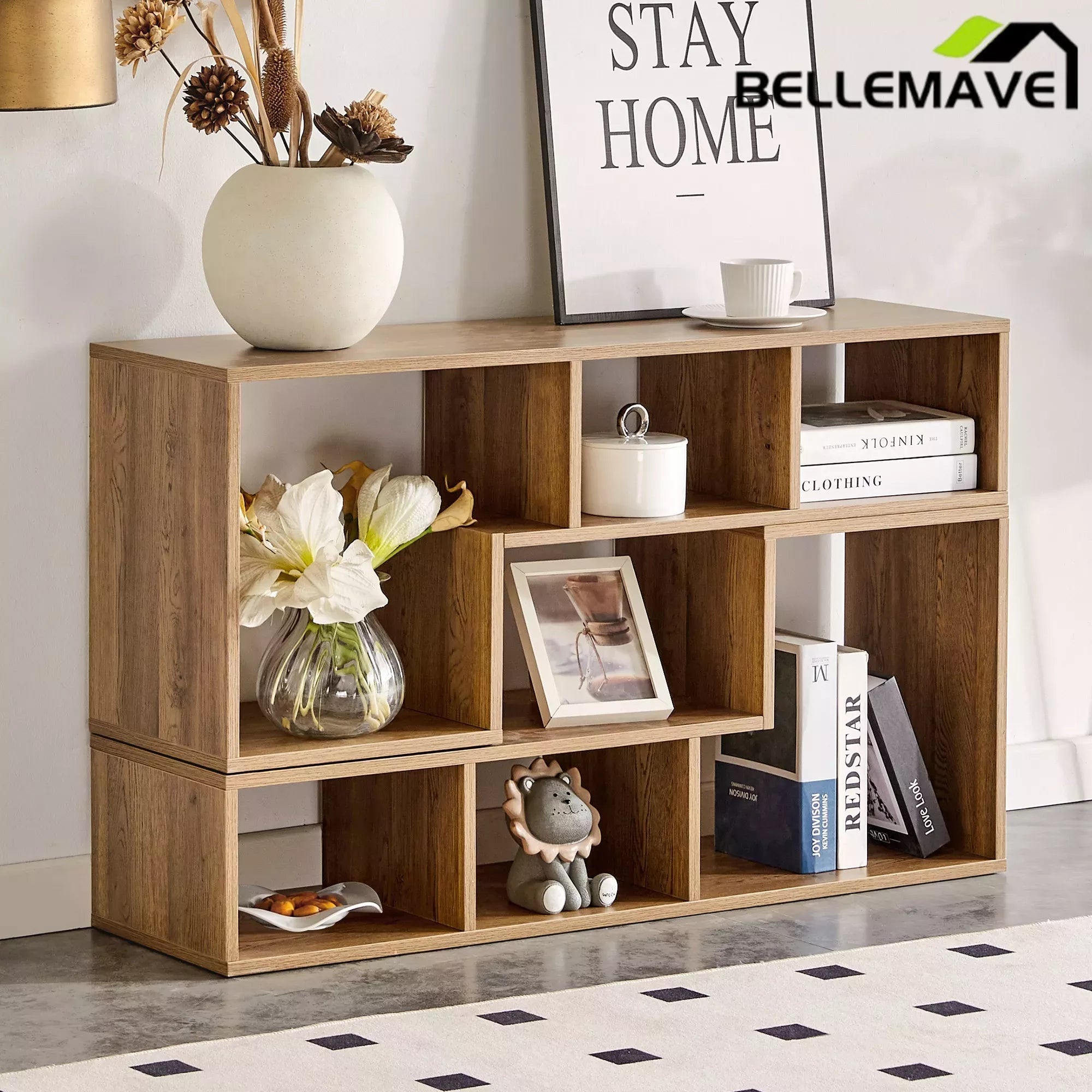 Bellemave® 2 Pieces Cube TV Stand,Free Combination Gaming Entertainment Center Media Stand,Open Storage Bookcase Shelf for Living Room,2 Shelf Bookcase L-Shaped TV Console Stand - Bellemave
