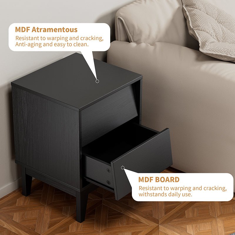 Bellemave® 2 - Set Nightstands Features Vintage - style and Bevel Design - Bellemave