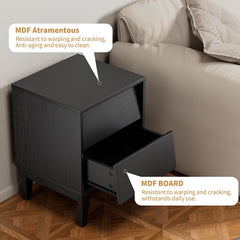 Bellemave® 2 - Set Nightstands Features Vintage - style and Bevel Design - Bellemave