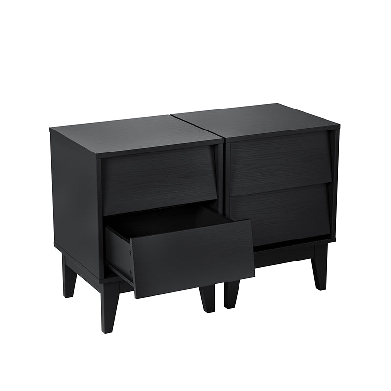 Bellemave® 2 - Set Nightstands Features Vintage - style and Bevel Design - Bellemave