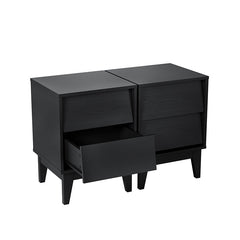 Bellemave® 2 - Set Nightstands Features Vintage - style and Bevel Design - Bellemave