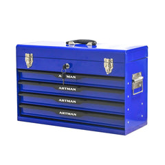 Bellemave® 20 - inch Steel Portable Tool Box With Drawers - Tool Storage Box Organizer With Metal Lock Closure Device - Powder - coated Tool Storage Cabinet - Bellemave