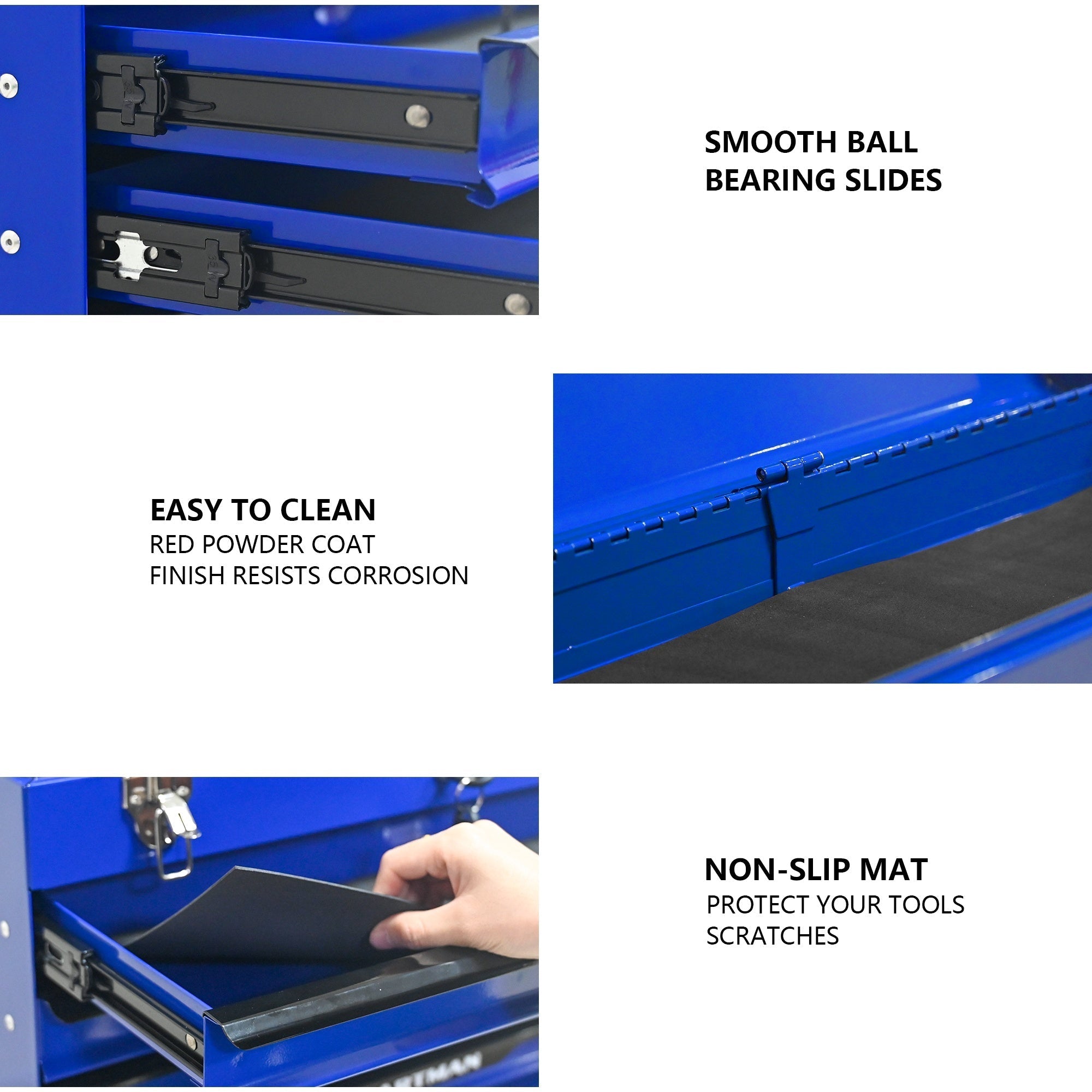 Bellemave® 20 - inch Steel Portable Tool Box With Drawers - Tool Storage Box Organizer With Metal Lock Closure Device - Powder - coated Tool Storage Cabinet - Bellemave