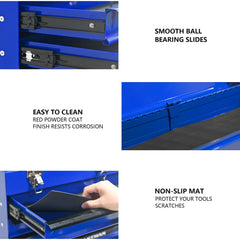 Bellemave® 20 - inch Steel Portable Tool Box With Drawers - Tool Storage Box Organizer With Metal Lock Closure Device - Powder - coated Tool Storage Cabinet - Bellemave