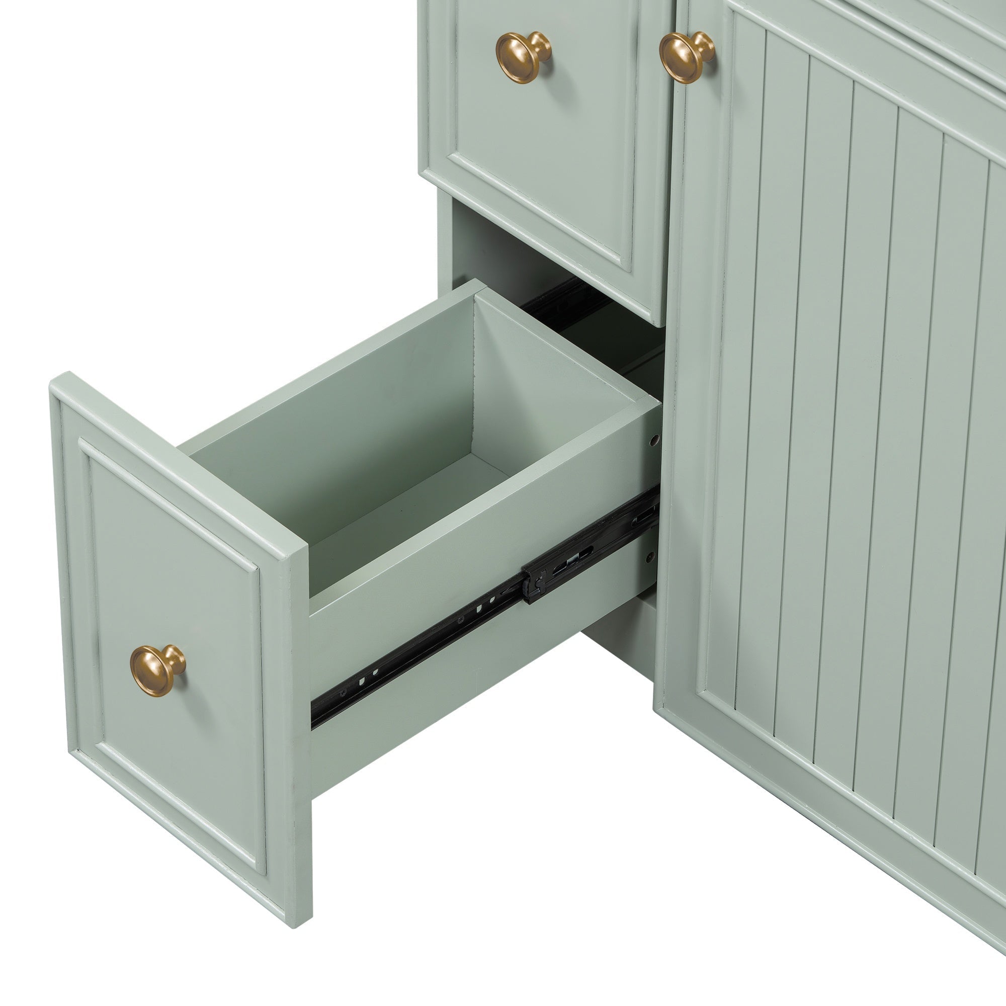 Bellemave® 24'' Bathroom Vanity Cabinet with Ceramic Sink, 2 Drawers, 1 Door - Bellemave