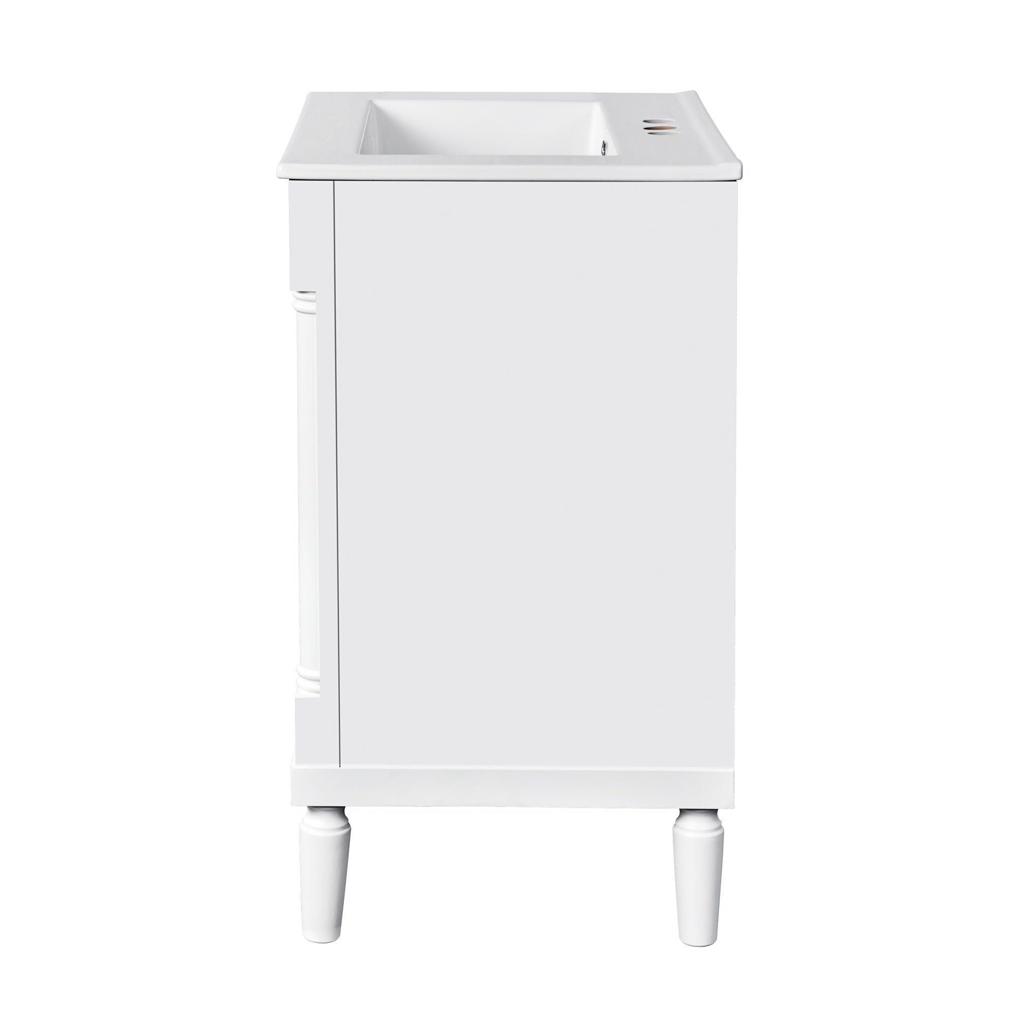 Bellemave® 24" Bathroom Vanity with Sink, Powder Room Small Bathroom Vanity with 2 - Door Cabinet, Solid Wood Frame Bathroom Storage Cabinet - Bellemave