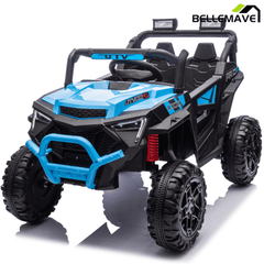 Bellemave® 24V 400W Electric Ride - On UTV for Kids 3 - 8 | Remote Control, Bluetooth, LED – Blue - Bellemave