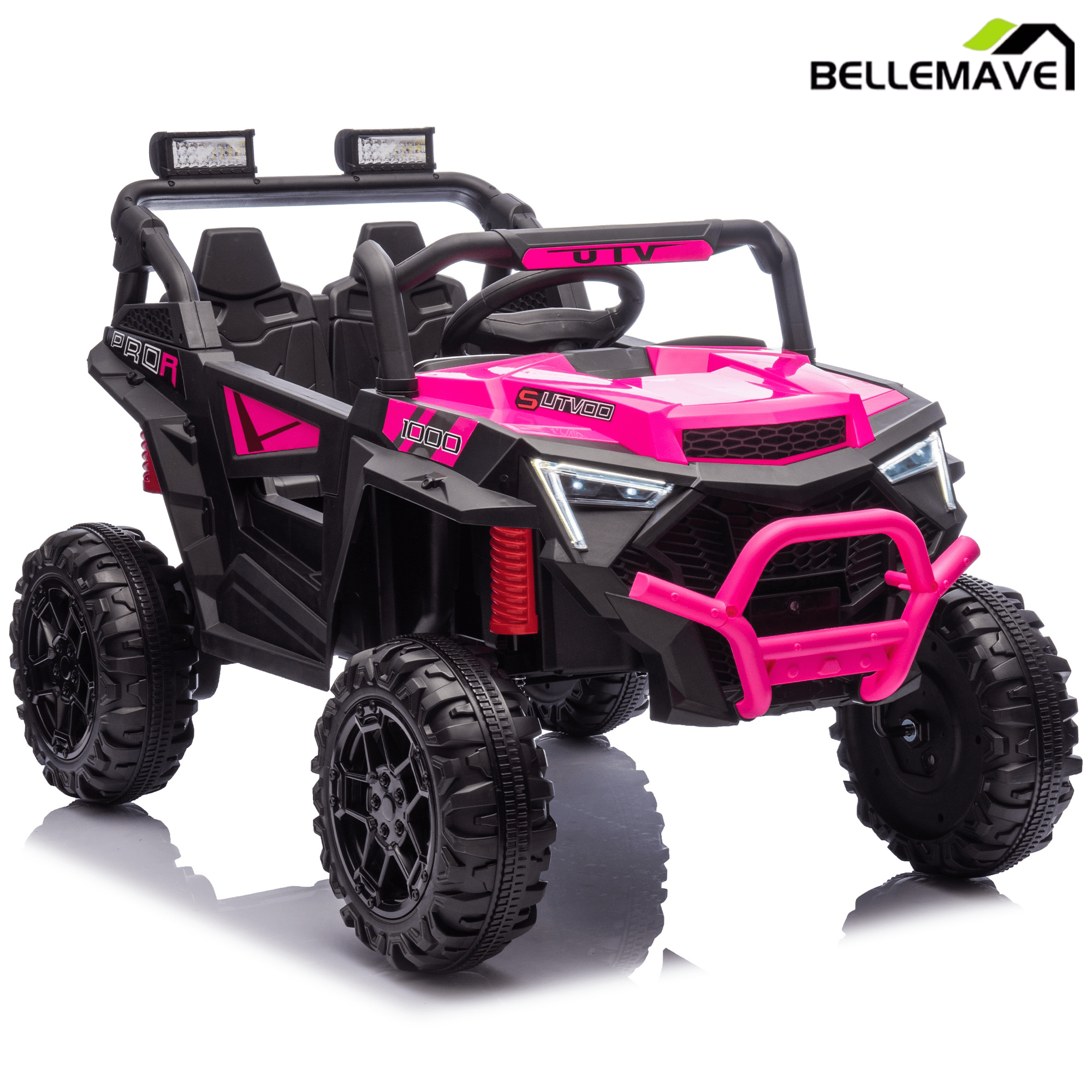 Bellemave® 24V 400W Electric Ride - On UTV for Kids 3 - 8 | Remote Control, Bluetooth, LED – Blue - Bellemave