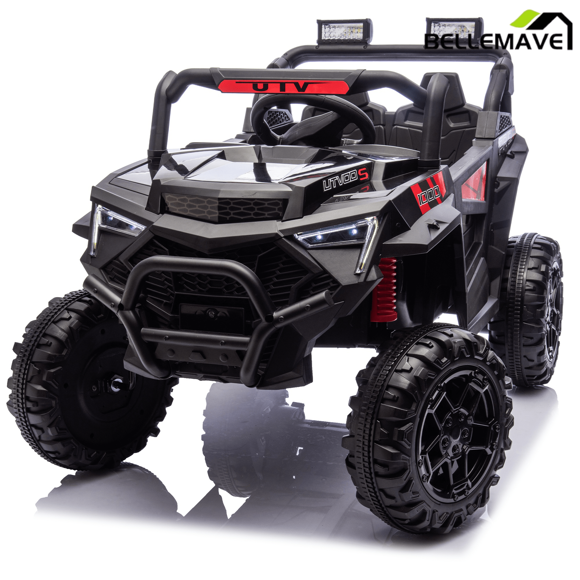 Bellemave® 24V 400W Electric Ride - On UTV for Kids 3 - 8 | Remote Control, Bluetooth, LED – Blue - Bellemave
