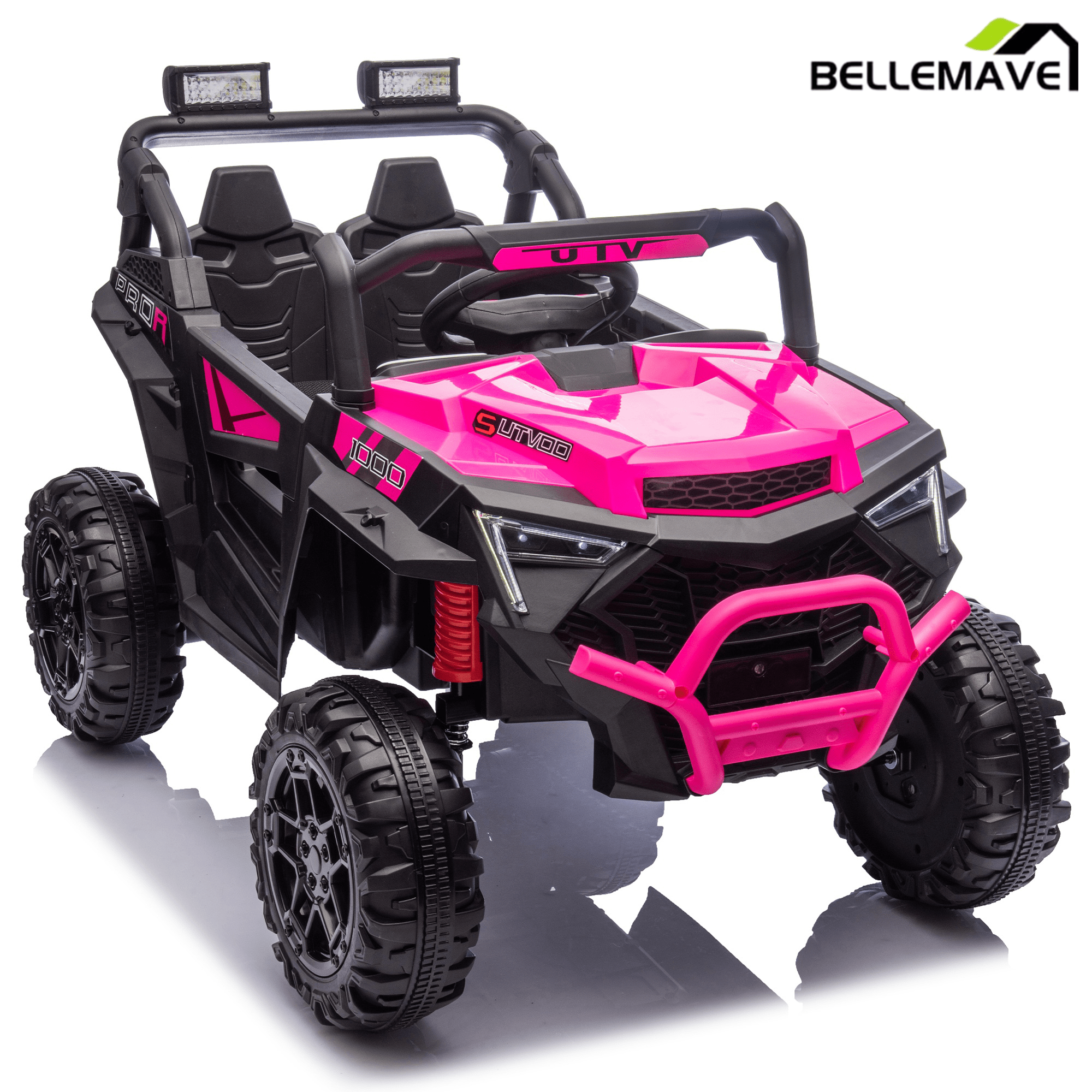 Bellemave® 24V 400W Electric Ride - On UTV for Kids 3 - 8 | Remote Control, Bluetooth, LED – Blue - Bellemave