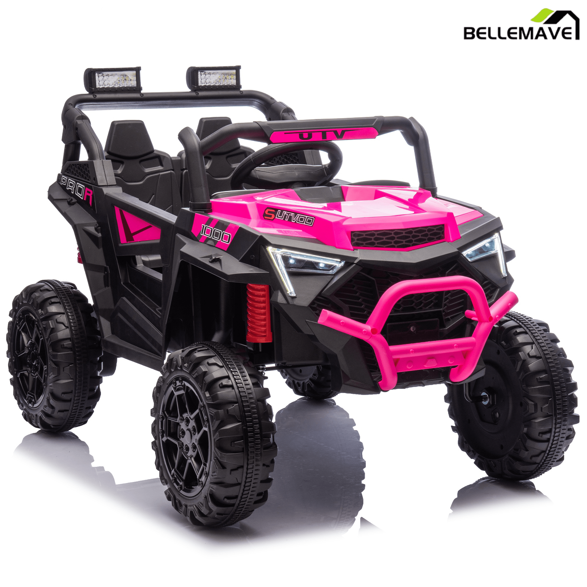 Bellemave® 24V 400W Electric Ride - On UTV for Kids 3 - 8 | Remote Control, Bluetooth, LED – Blue - Bellemave