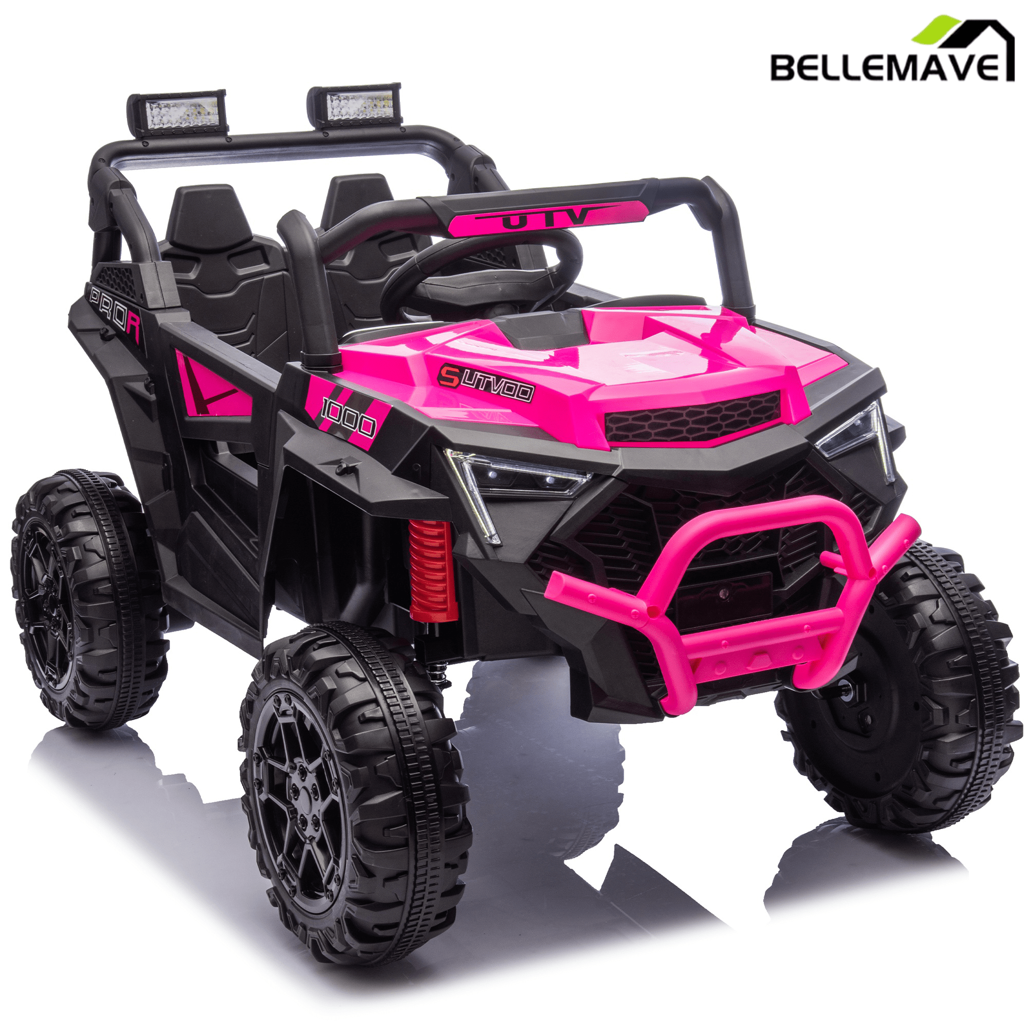 Bellemave® 24V 400W Electric Ride - On UTV for Kids 3 - 8 | Remote Control, Bluetooth, LED – Blue - Bellemave