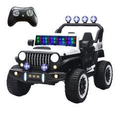 Bellemave® 24V Kids Ride On Car, 2 - Seater Electric Car with Remote Control, 4WD Motor, LED Lights, Adjustable Speed, USB & Music Player - Bellemave