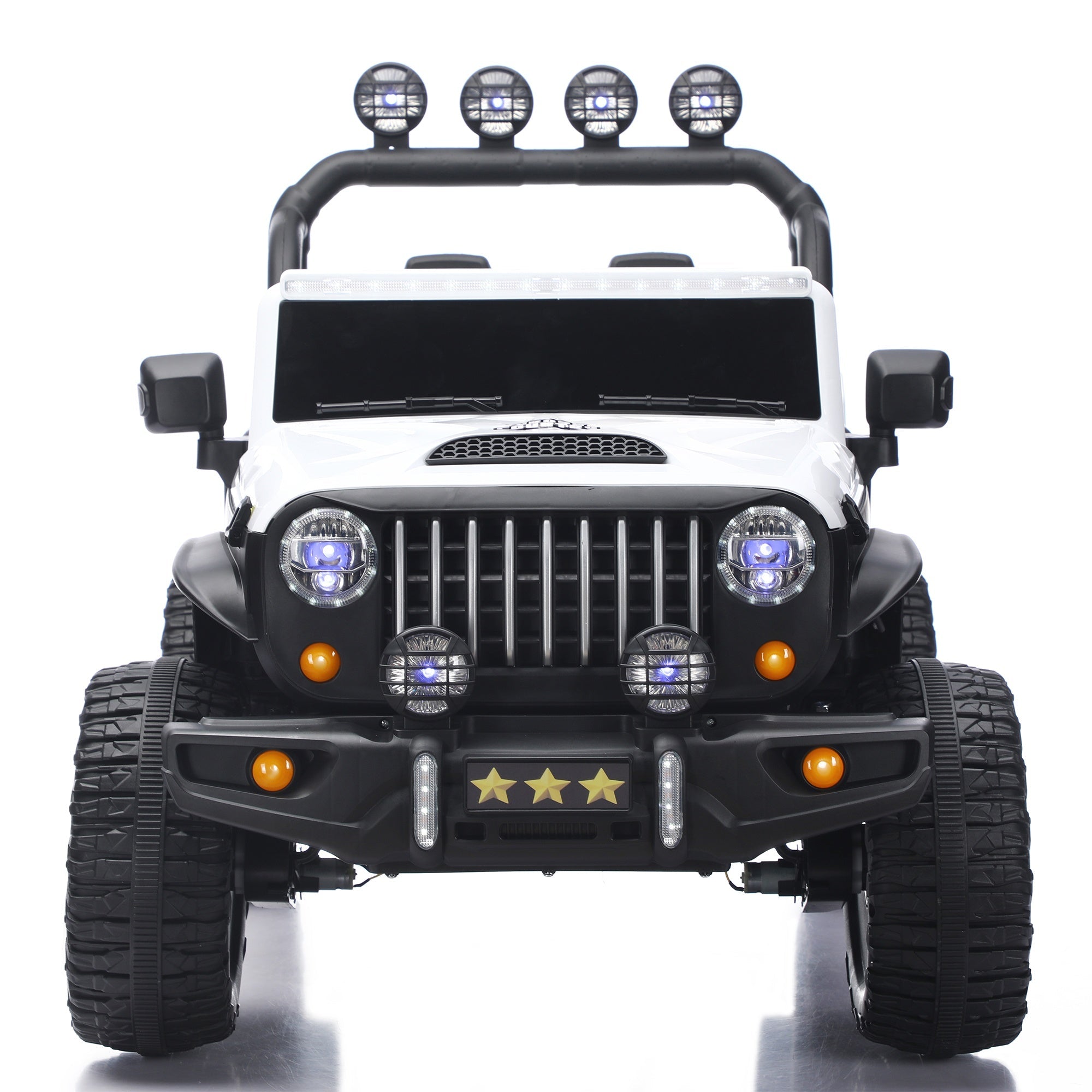 Bellemave® 24V Kids Ride On Car, 2 - Seater Electric Car with Remote Control, 4WD Motor, LED Lights, Adjustable Speed, USB & Music Player - Bellemave