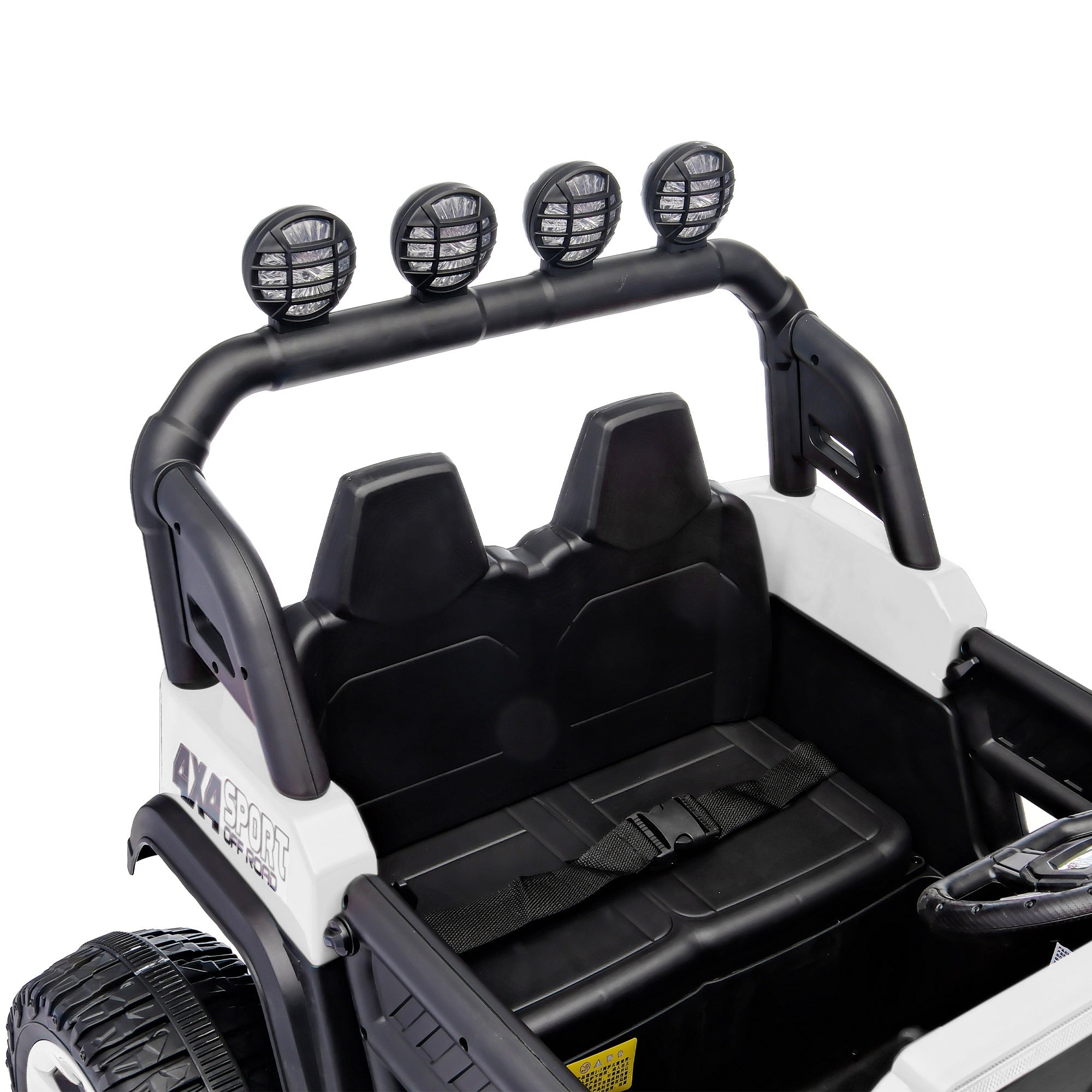 Bellemave® 24V Kids Ride On Car, 2 - Seater Electric Car with Remote Control, 4WD Motor, LED Lights, Adjustable Speed, USB & Music Player - Bellemave