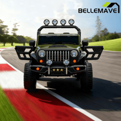 Bellemave® 24V Kids Ride On Car, 2 - Seater Electric Car with Remote Control, 4WD Motor, LED Lights, Adjustable Speed, USB & Music Player - Bellemave