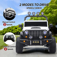 Bellemave® 24V Kids Ride On Car, 2 - Seater Electric Car with Remote Control, 4WD Motor, LED Lights, Adjustable Speed, USB & Music Player - Bellemave