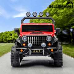 Bellemave® 24V Kids Ride On Car, 2 - Seater Electric Car with Remote Control, 4WD Motor, LED Lights, Adjustable Speed, USB & Music Player - Bellemave