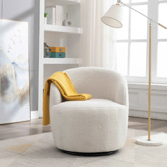 Bellemave® 25.6" Teddy Fabric Swivel Accent Armchair - Bellemave