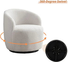 Bellemave® 25.6" Teddy Fabric Swivel Accent Armchair - Bellemave