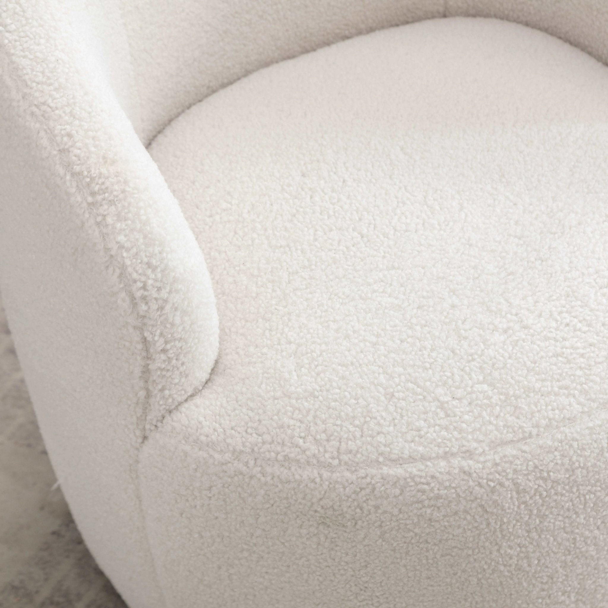 Bellemave® 25.6" Teddy Fabric Swivel Accent Armchair - Bellemave