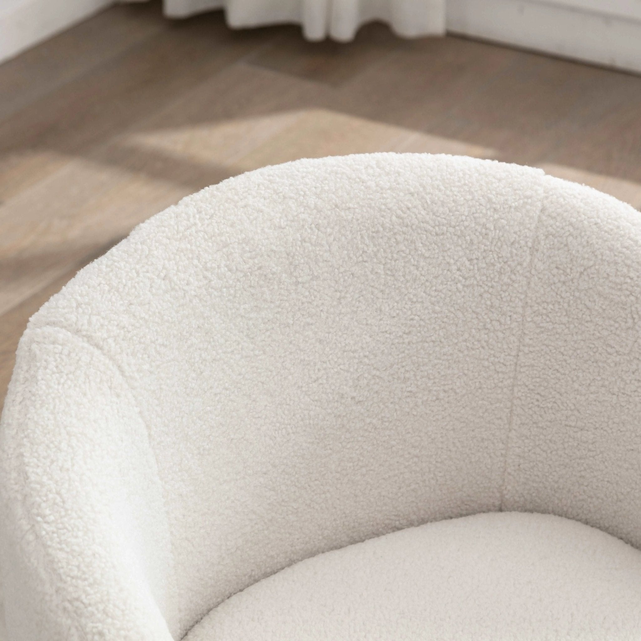 Bellemave® 25.6" Teddy Fabric Swivel Accent Armchair - Bellemave