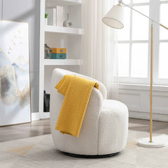 Bellemave® 25.6" Teddy Fabric Swivel Accent Armchair - Bellemave