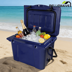 Bellemave® 25QT Portable Hard Cooler, 5 - 7 Day Ice Retention, Insulated Cooler for Camping Beach Fishing - Bellemave