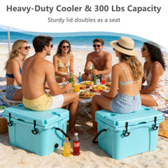 Bellemave® 25QT Portable Hard Cooler, 5 - 7 Day Ice Retention, Insulated Cooler for Camping Beach Fishing - Bellemave