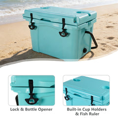 Bellemave® 25QT Portable Hard Cooler, 5 - 7 Day Ice Retention, Insulated Cooler for Camping Beach Fishing - Bellemave