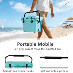 Bellemave® 25QT Portable Hard Cooler, 5 - 7 Day Ice Retention, Insulated Cooler for Camping Beach Fishing - Bellemave