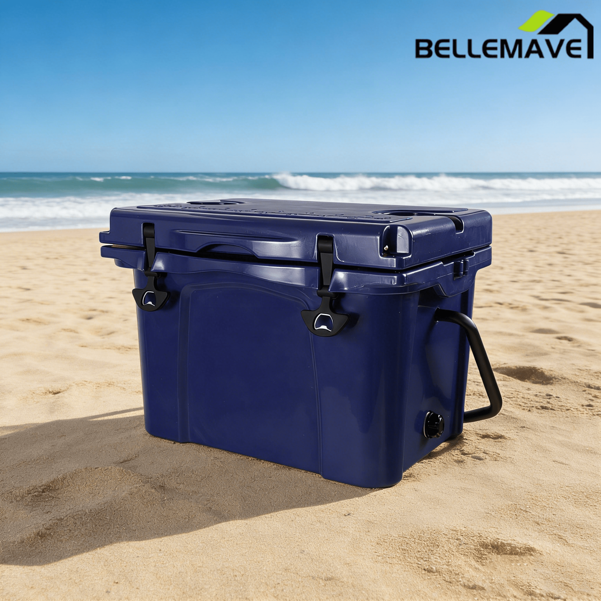 Bellemave® 25QT Portable Hard Cooler, 5 - 7 Day Ice Retention, Insulated Cooler for Camping Beach Fishing - Bellemave