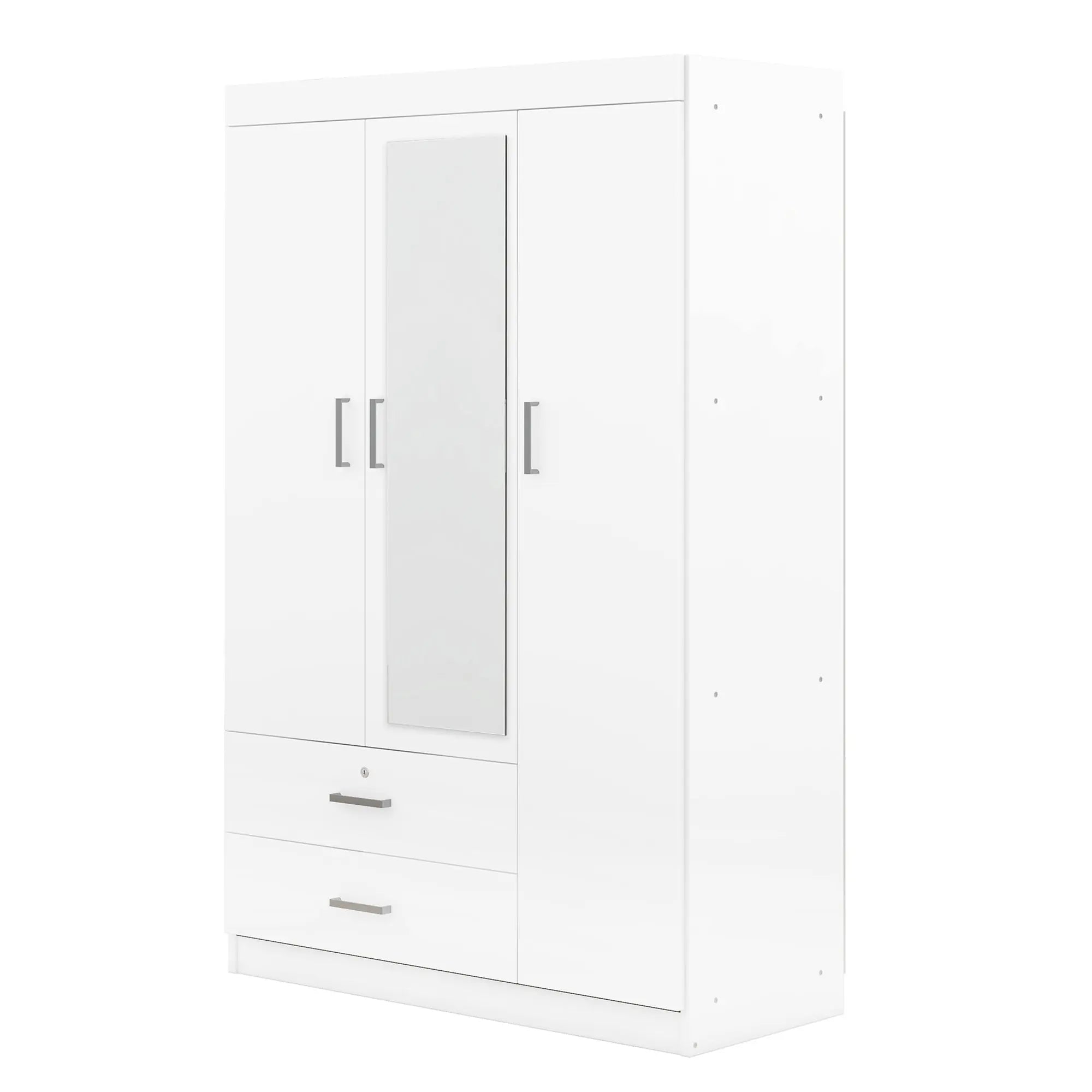 Bellemave® 3 - Door Mirror Wardrobe with Shelves - Bellemave