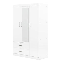Bellemave® 3 - Door Mirror Wardrobe with Shelves - Bellemave