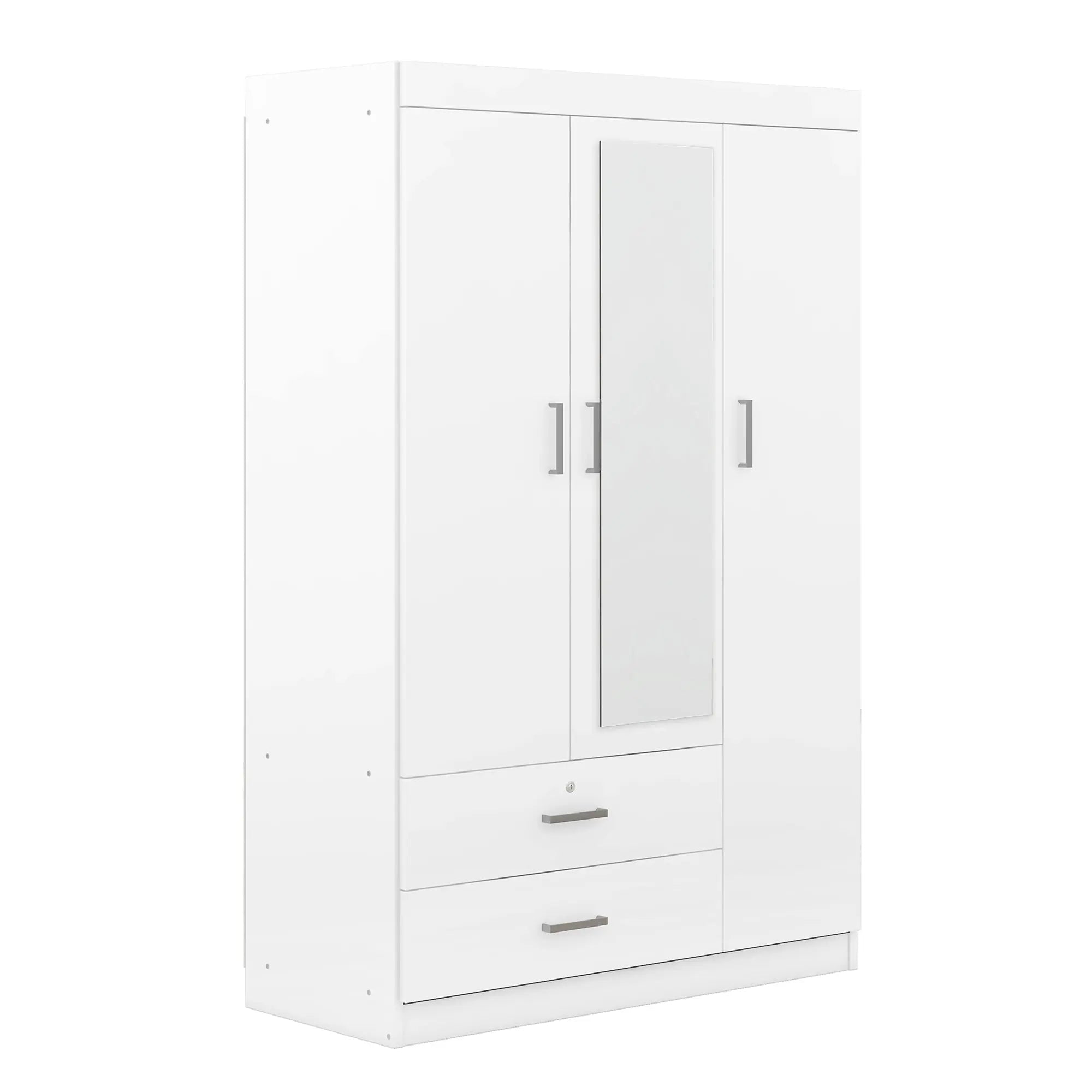 Bellemave® 3 - Door Mirror Wardrobe with Shelves - Bellemave