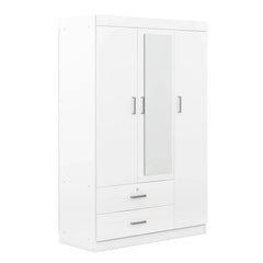 Bellemave® 3 - Door Mirror Wardrobe with Shelves - Bellemave