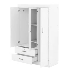 Bellemave® 3 - Door Mirror Wardrobe with Shelves - Bellemave