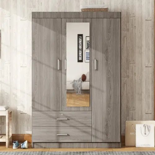Bellemave® 3 - Door Mirror Wardrobe with Shelves - Bellemave