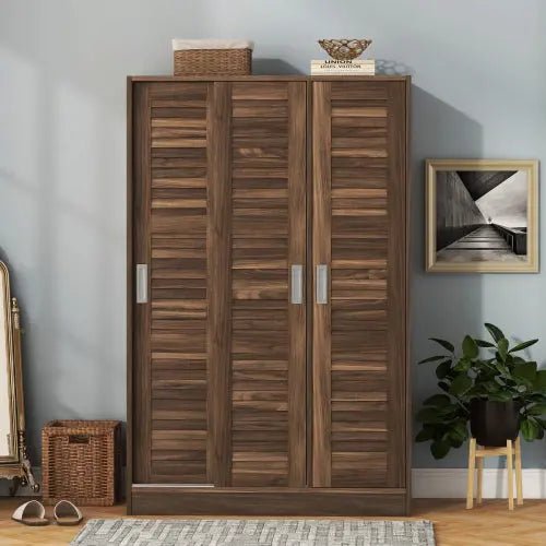 Bellemave® 3 - Door Shutter Wardrobe with Shelves - Bellemave