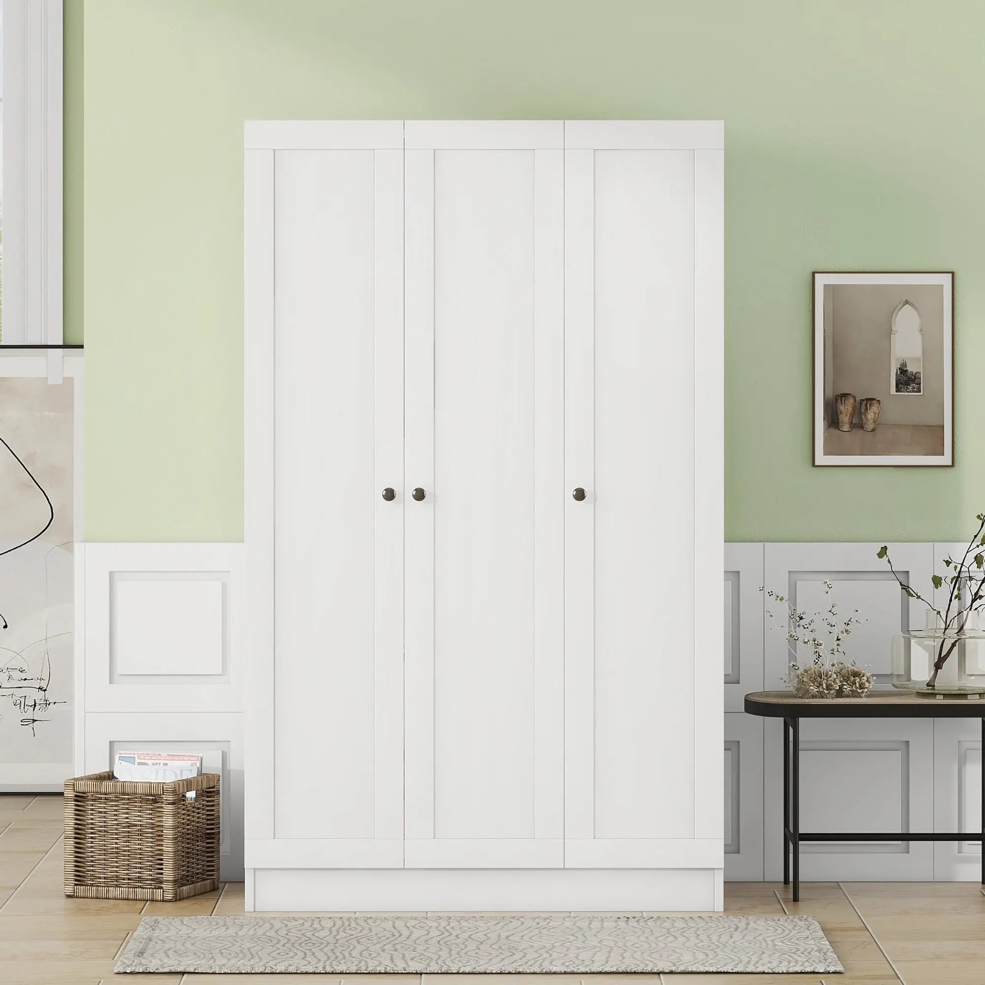 Bellemave® 3 - Door Shutter Wardrobe with Shelves - Bellemave